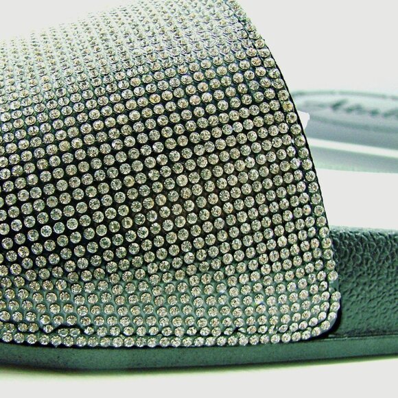 Atalina Women's Slides Rhinestone Glitter Slip Ons - Picture 11 of 11